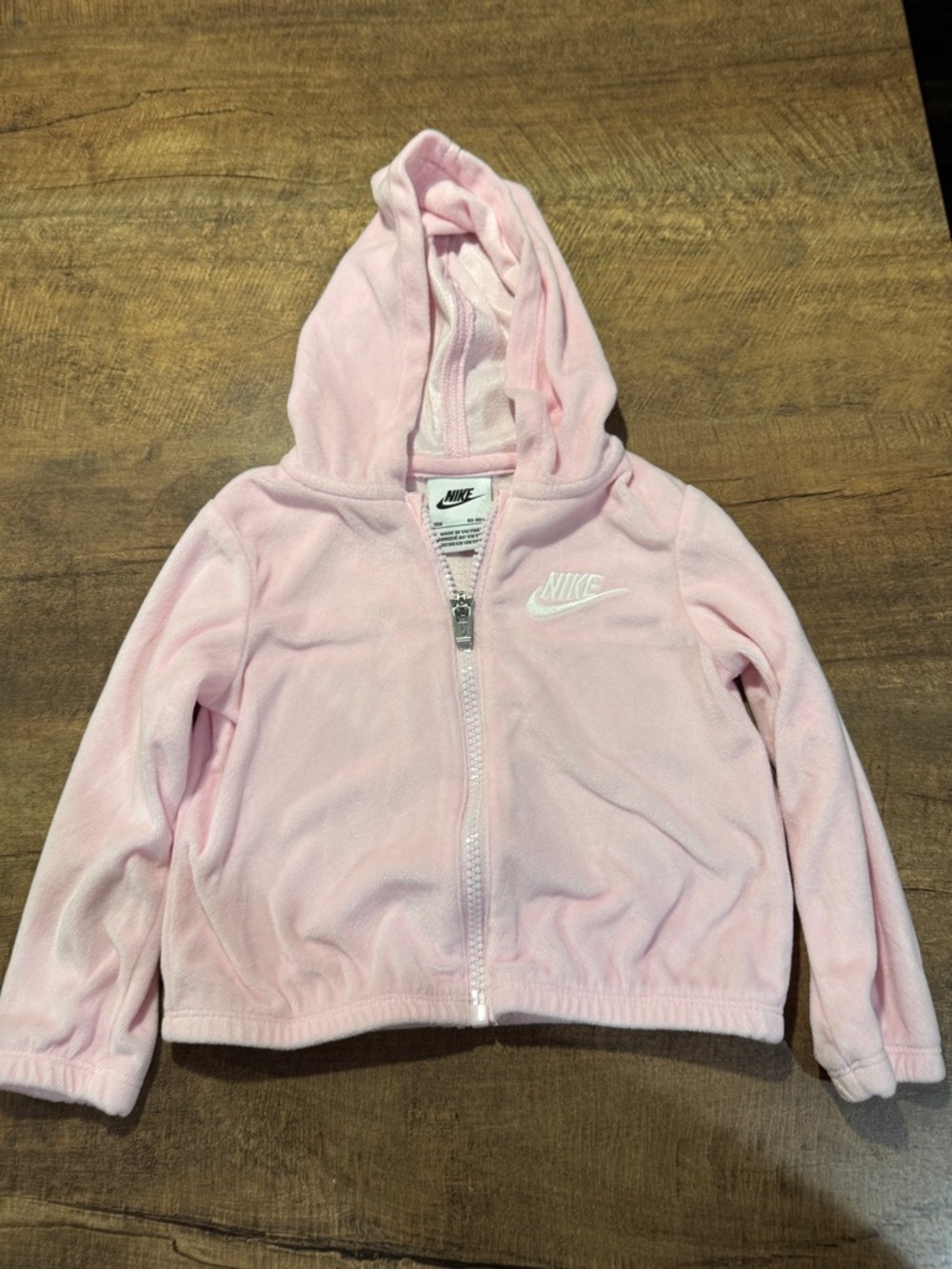 Nike Light Pink Zip Hoodie for Kids
